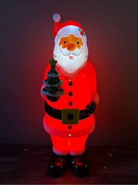 Plastic Santa Claus Blow mold 14 inch battery operated